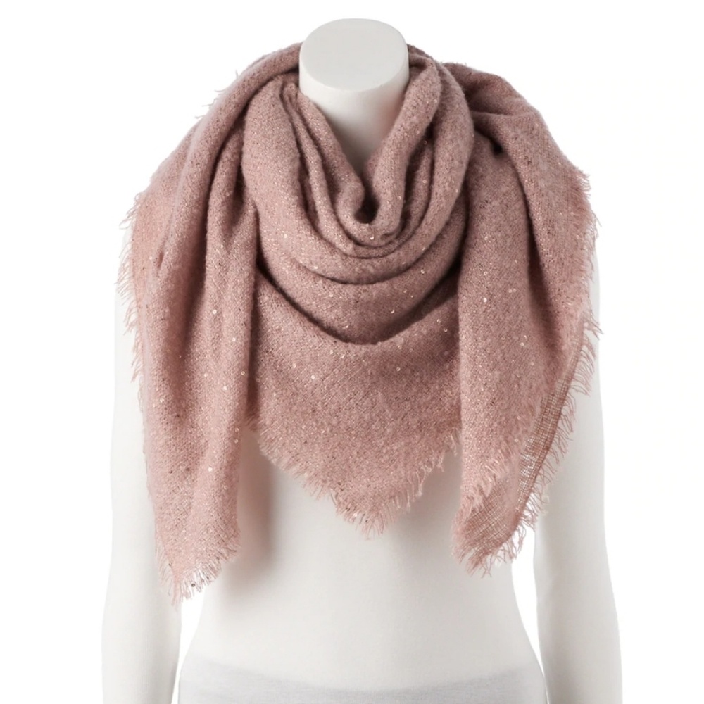 LC Lauren Conrad Shine Boucle Scarf